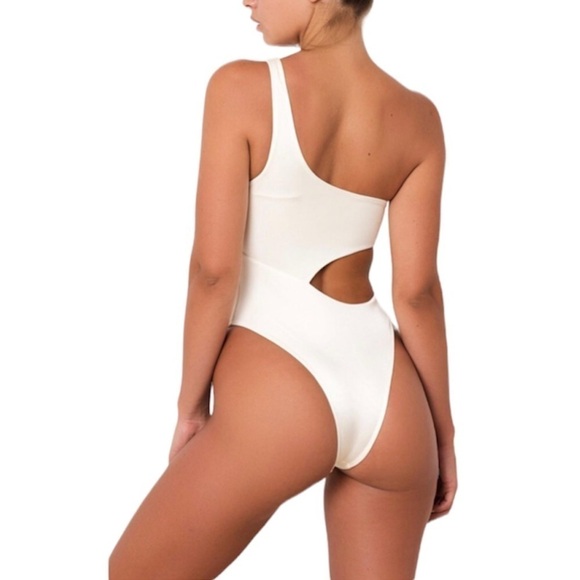 NWT Sommer Stella Shoulder One Piece Reversible Swimsuit Avorio Ivory White XS - Picture 10 of 16